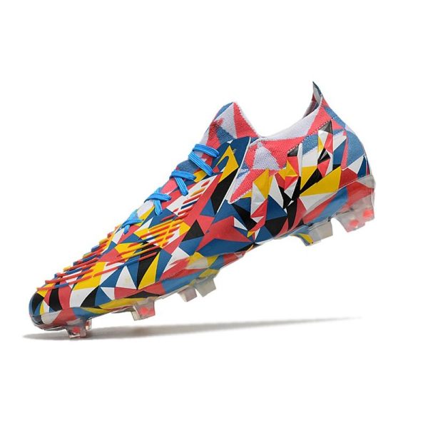adidas Predator Edge.1 FG Crampons Geometric Bleu Equipe Jaune Rouge Solaire