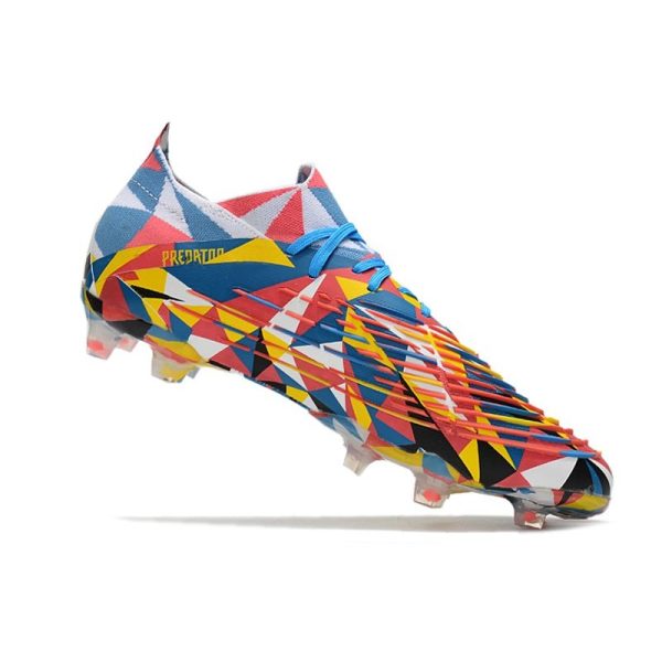 adidas Predator Edge.1 FG Crampons Geometric Bleu Equipe Jaune Rouge Solaire