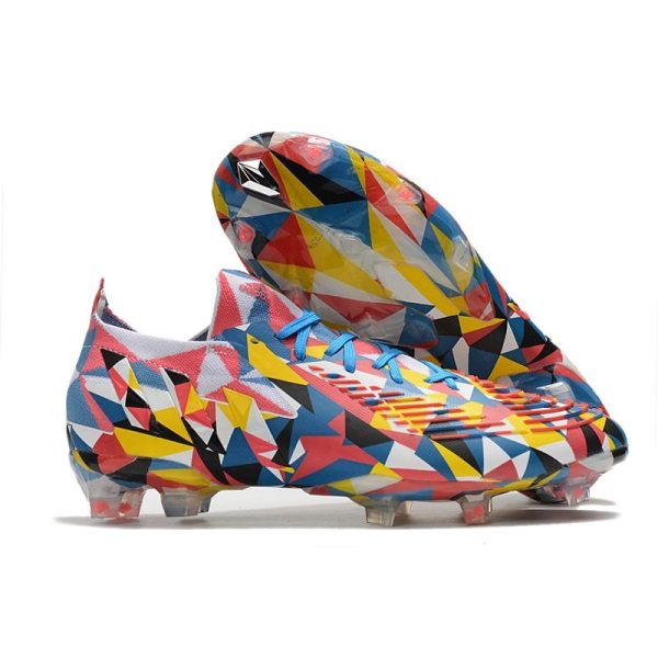 adidas Predator Edge.1 FG Crampons Geometric Bleu Equipe Jaune Rouge Solaire