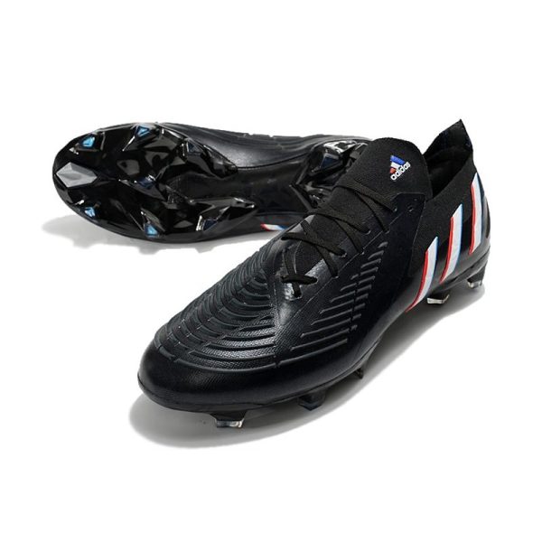 adidas Predator Edge.1 FG Crampons Noir Blanc Rouge Vif