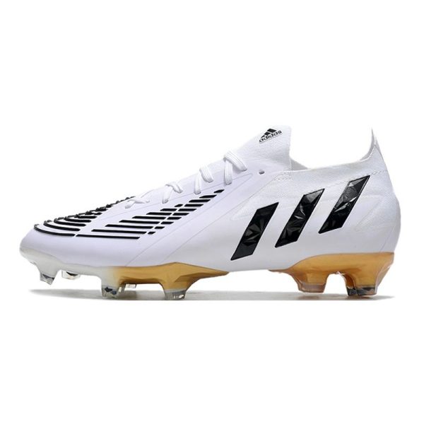 adidas Predator Edge.1 L FG Crampons Blanc Noir Or