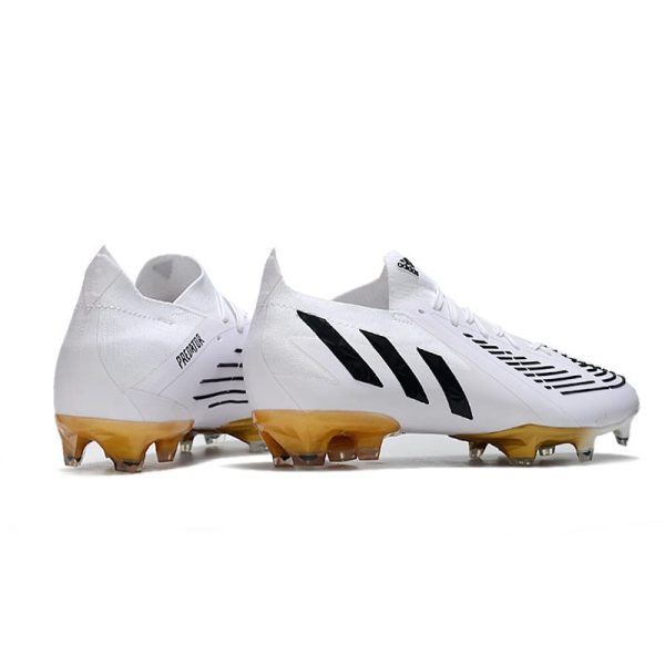 adidas Predator Edge.1 L FG Crampons Blanc Noir Or