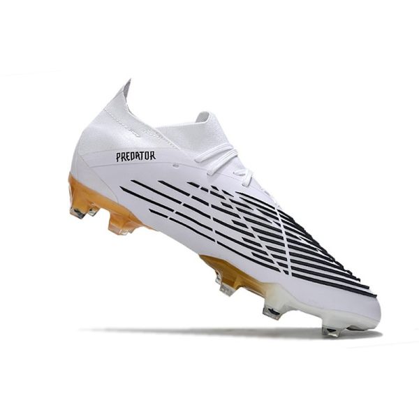 adidas Predator Edge.1 L FG Crampons Blanc Noir Or