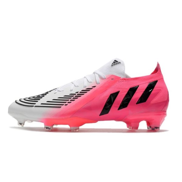 adidas Predator Edge.1 L FG Crampons LZ+ Solar Rose Noir Blanc