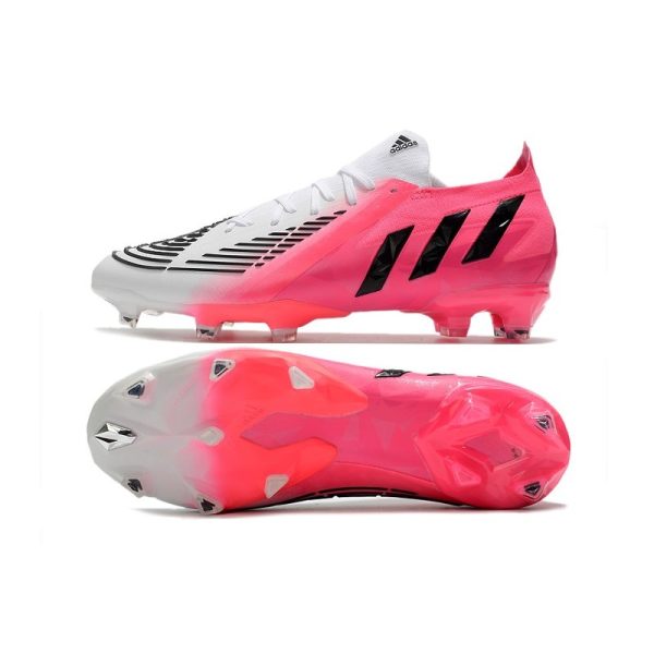 adidas Predator Edge.1 L FG Crampons LZ+ Solar Rose Noir Blanc