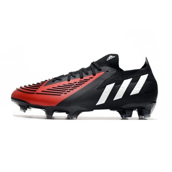 adidas Predator Edge.1 L FG Crampons Noir Rouge Blanc