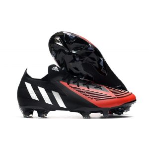 adidas Predator Edge.1 L FG Crampons Noir Rouge Blanc