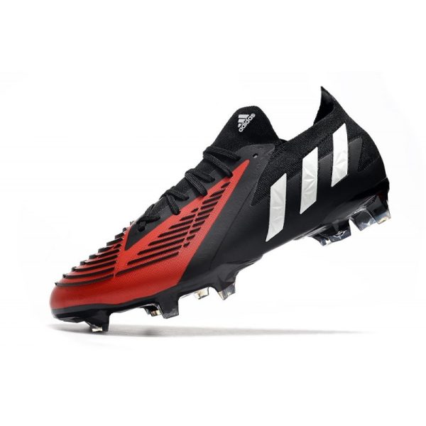 adidas Predator Edge.1 L FG Crampons Noir Rouge Blanc