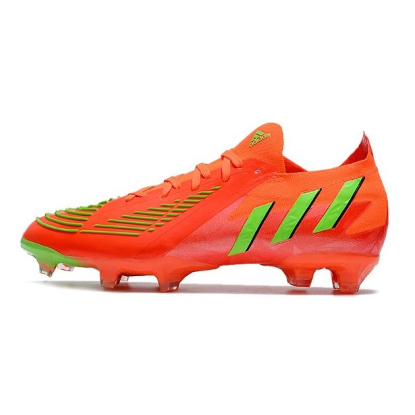 adidas Predator Edge.1 L FG Crampons Rouge Solaire Vert Solaire Equipe Noir