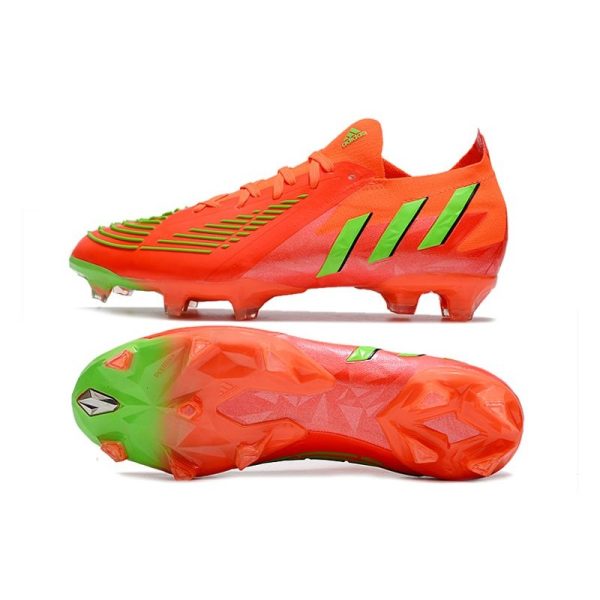 adidas Predator Edge.1 L FG Crampons Rouge Solaire Vert Solaire Equipe Noir