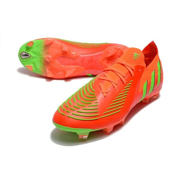 adidas Predator Edge.1 L FG Crampons Rouge Solaire Vert Solaire Equipe Noir