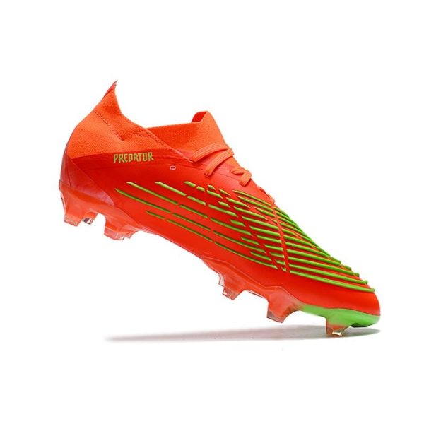 adidas Predator Edge.1 L FG Crampons Rouge Solaire Vert Solaire Equipe Noir