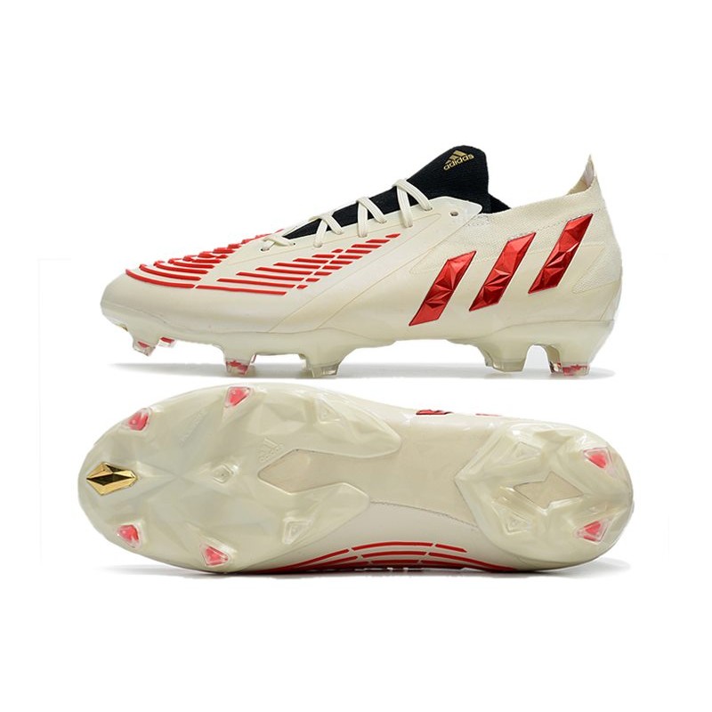 adidas Predator Edge.1 L FG Crampons Showdown - Blanc Rouge Doré