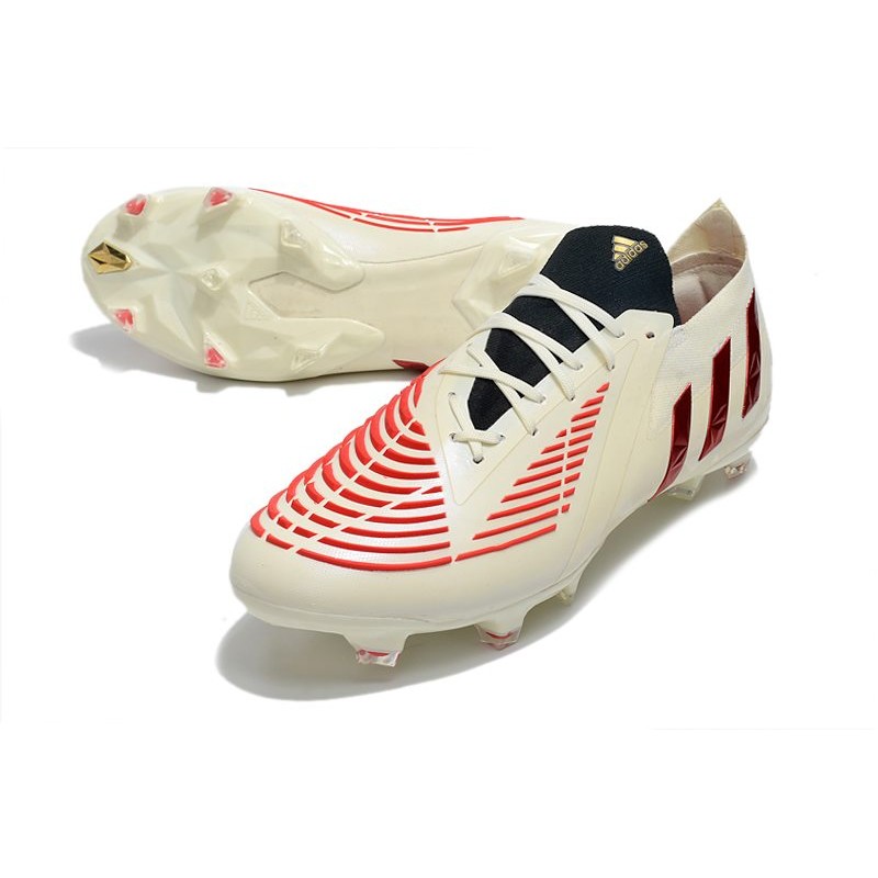 adidas Predator Edge.1 L FG Crampons Showdown - Blanc Rouge Doré