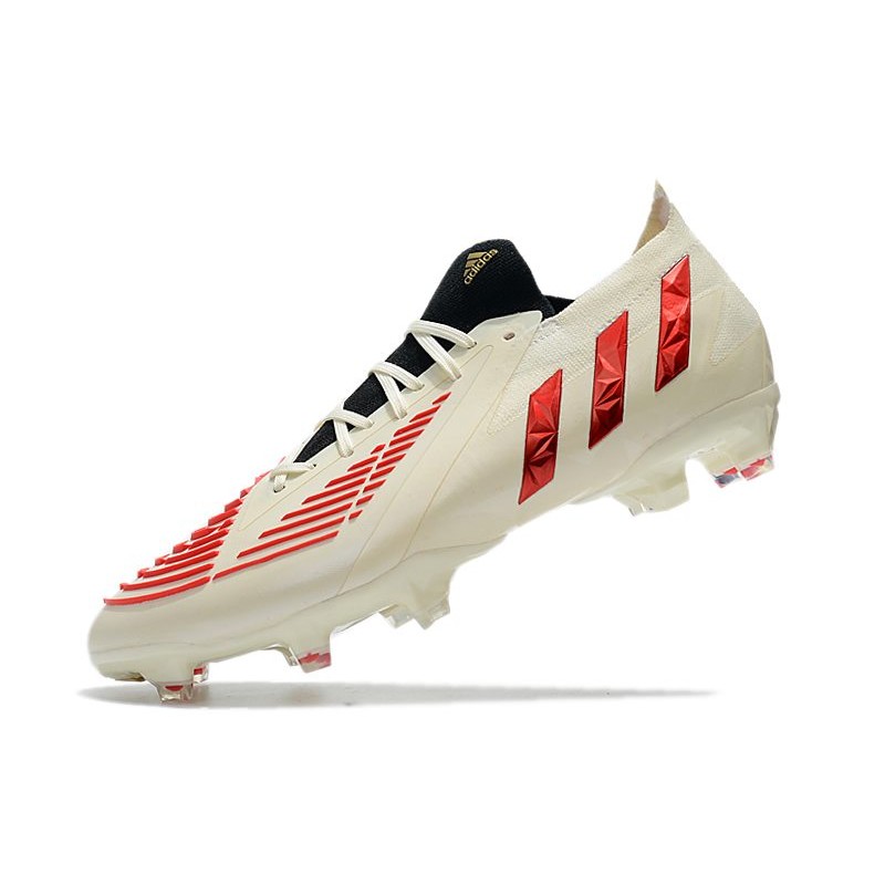adidas Predator Edge.1 L FG Crampons Showdown - Blanc Rouge Doré