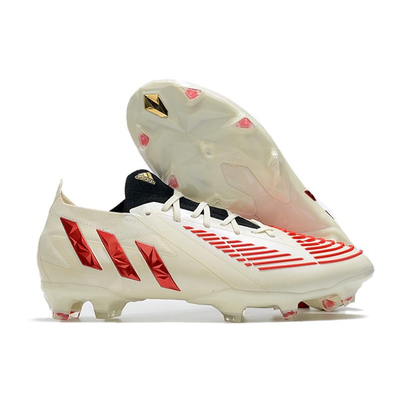 adidas Predator Edge.1 L FG Crampons Showdown - Blanc Rouge Doré