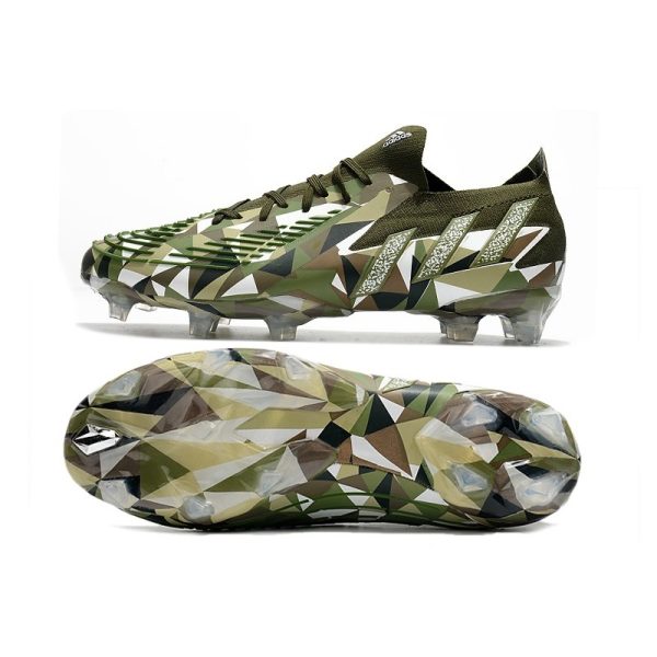 adidas Predator Edge.1 L FG Crampons Swarovski - Vert Argenté Vert ÉDITION LIMITÉE