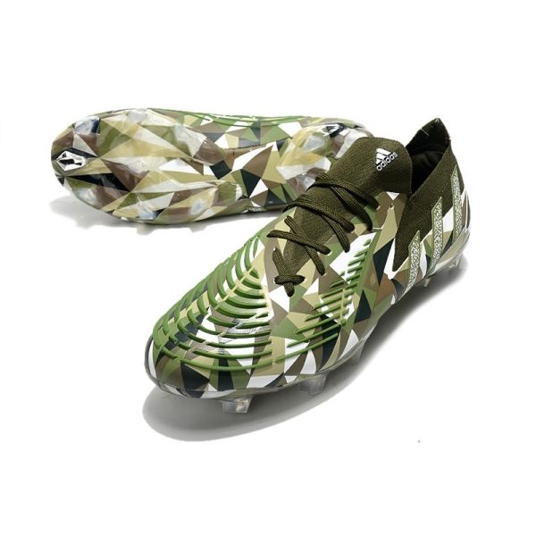 adidas Predator Edge.1 L FG Crampons Swarovski - Vert Argenté Vert ÉDITION LIMITÉE