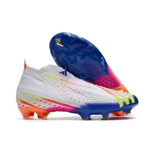 adidas Predator FIFA World Cup Qatar 2022 Edge+ FG Blanc Jaune Solaire Bleu Power