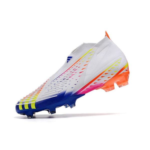 adidas Predator FIFA World Cup Qatar 2022 Edge+ FG Blanc Jaune Solaire Bleu Power