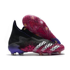 adidas Predator Freak + FG Crampons de Football Noir Blanc Rose Choc