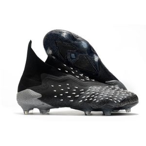 adidas Predator Freak + FG Crampons de Football Noir Gris Blanc
