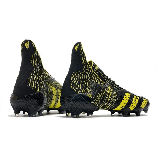 adidas Predator Freak + FG Crampons de Football Noir Jaune
