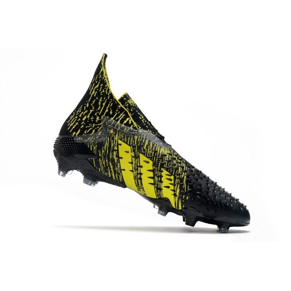adidas Predator Freak + FG Crampons de Football Noir Jaune
