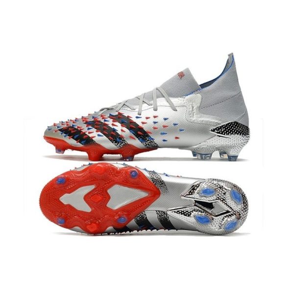 adidas Predator Freak.1 FG Homme Argent Métallique Noir Foncé Equipe Bleu
