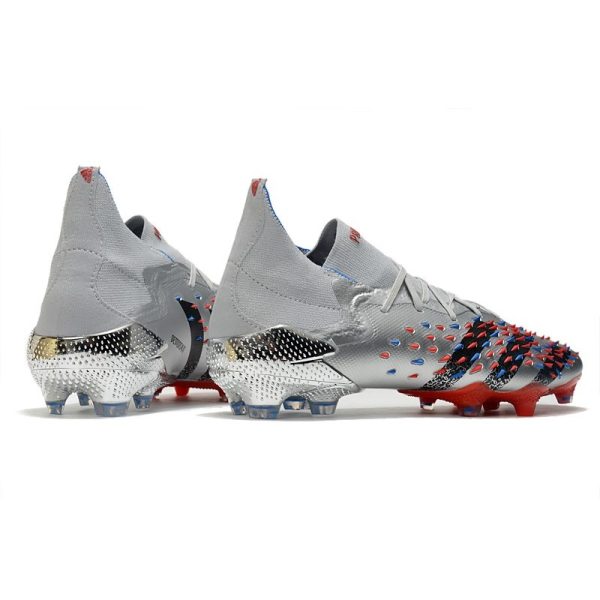 adidas Predator Freak.1 FG Homme Argent Métallique Noir Foncé Equipe Bleu