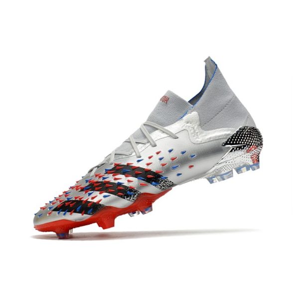 adidas Predator Freak.1 FG Homme Argent Métallique Noir Foncé Equipe Bleu