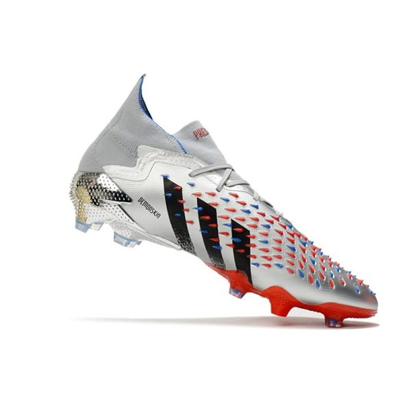 adidas Predator Freak.1 FG Homme Argent Métallique Noir Foncé Equipe Bleu