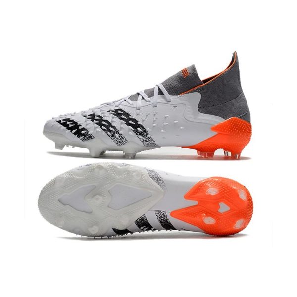 adidas Predator Freak.1 FG Homme Blanc Acier Métallique Rouge Solaire