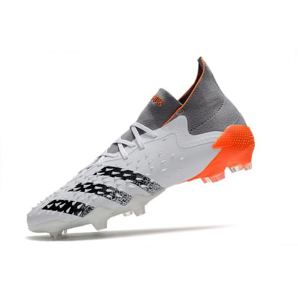 adidas Predator Freak.1 FG Homme Blanc Acier Métallique Rouge Solaire