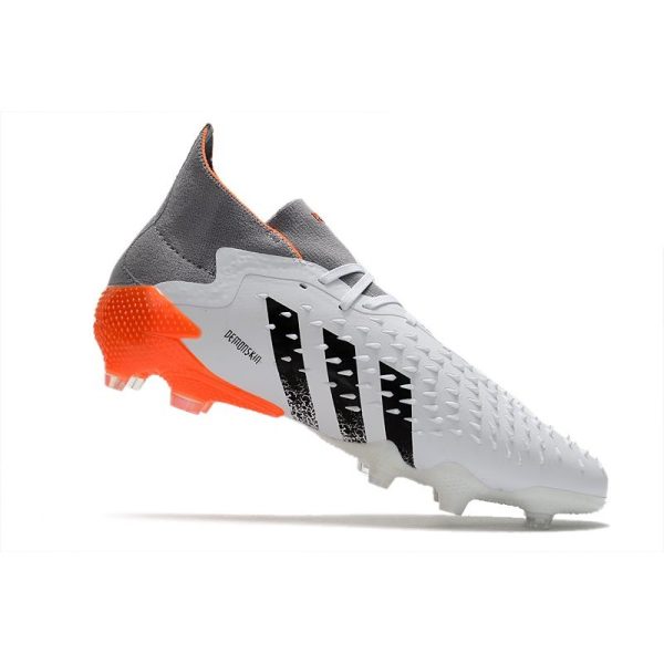 adidas Predator Freak.1 FG Homme Blanc Acier Métallique Rouge Solaire