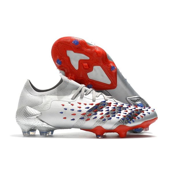 adidas Predator Freak.1 Low Terrain sec Argent Métallique Noir Foncé Equipe Bleu