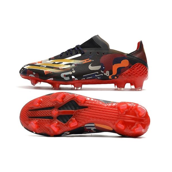 adidas X Ghosted.1 FG Crampon Nouvelle Noir Rouge Or