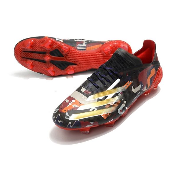 adidas X Ghosted.1 FG Crampon Nouvelle Noir Rouge Or