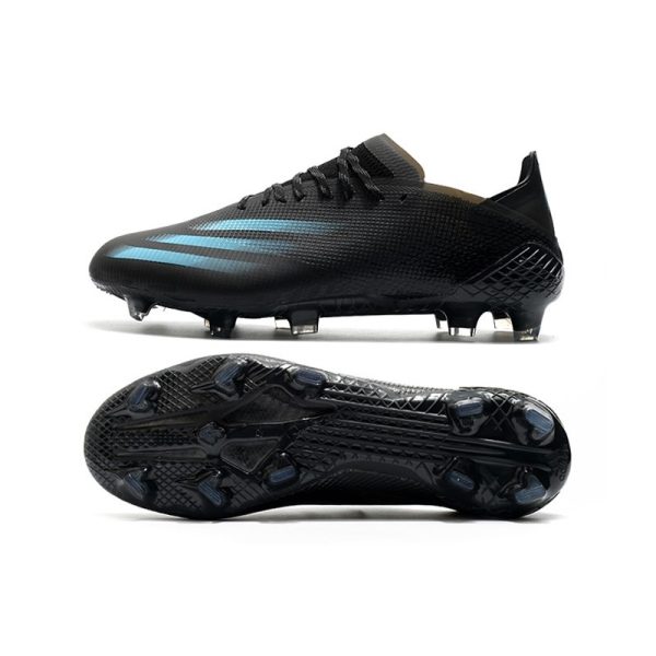 adidas X Ghosted.1 FG Crampon Nouvelle Superstealth - Noir Bleu cyan