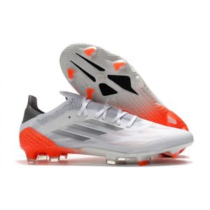 adidas X Speedflow.1 FG Homme Blanc Acier Métallique Rouge Solaire
