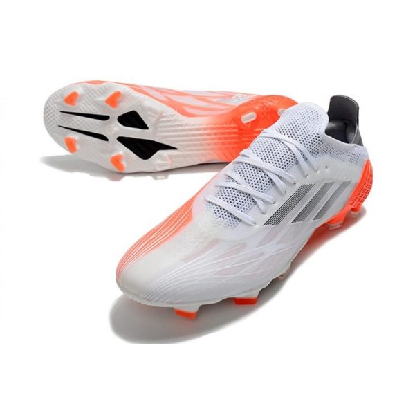 adidas X Speedflow.1 FG Homme Blanc Acier Métallique Rouge Solaire
