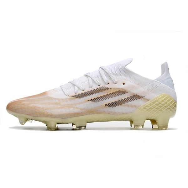 adidas X Speedflow.1 FG Homme Blanc Noir Mélange Or Métallique