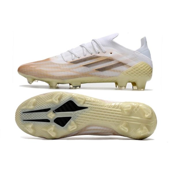 adidas X Speedflow.1 FG Homme Blanc Noir Mélange Or Métallique