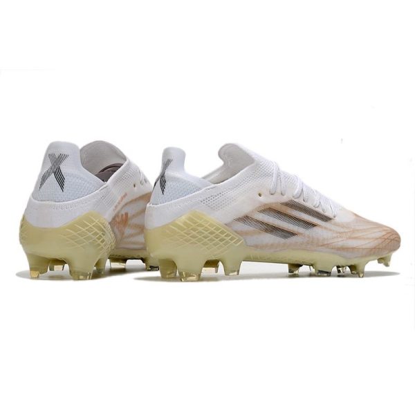 adidas X Speedflow.1 FG Homme Blanc Noir Mélange Or Métallique