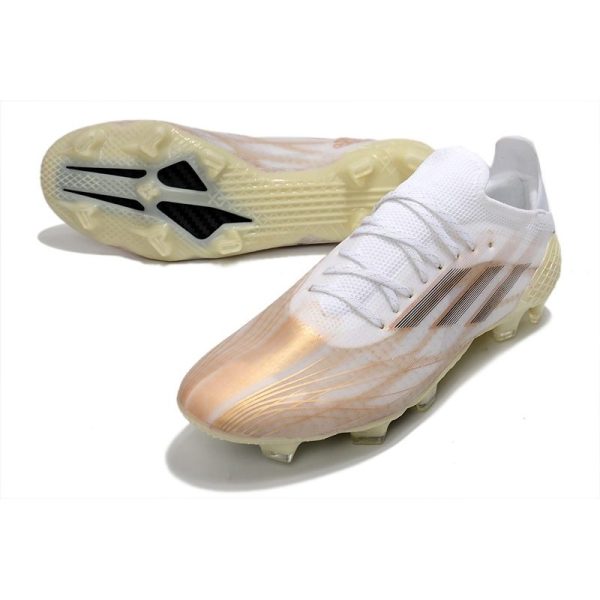 adidas X Speedflow.1 FG Homme Blanc Noir Mélange Or Métallique