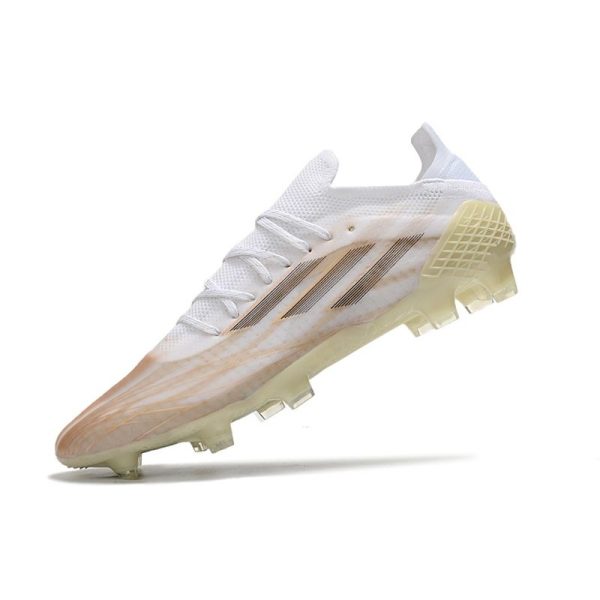 adidas X Speedflow.1 FG Homme Blanc Noir Mélange Or Métallique
