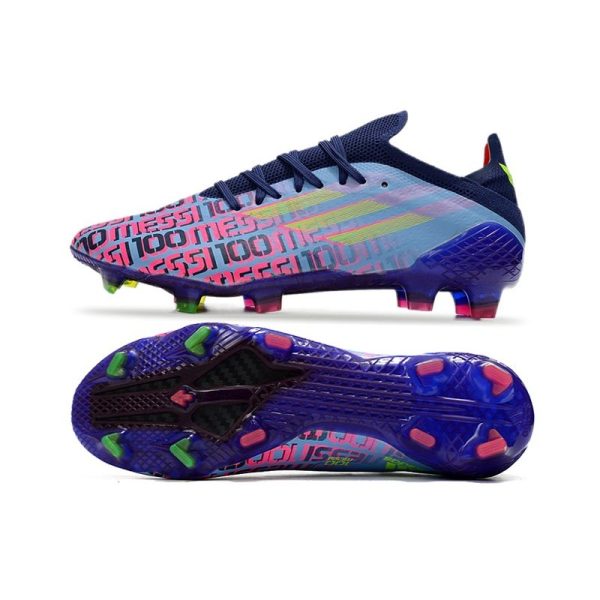 adidas X Speedflow.1 FG Homme Bleu Victoire Rose Choc Jaune Solaire