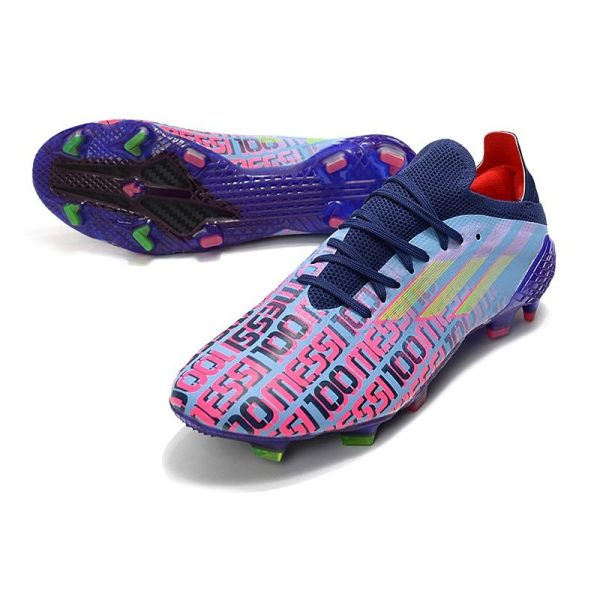 adidas X Speedflow.1 FG Homme Bleu Victoire Rose Choc Jaune Solaire