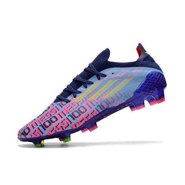 adidas X Speedflow.1 FG Homme Bleu Victoire Rose Choc Jaune Solaire