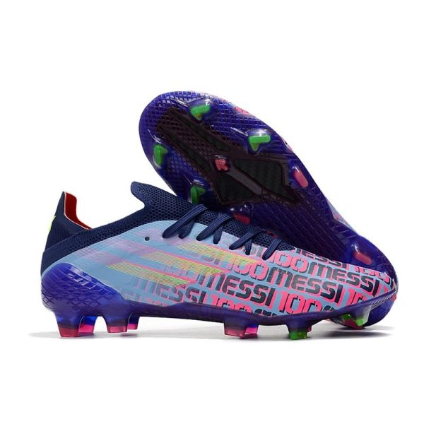 adidas X Speedflow.1 FG Homme Bleu Victoire Rose Choc Jaune Solaire